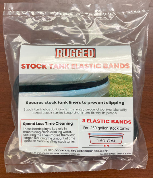 160 3 Elastic Bands for rugged stock tank liners